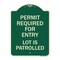 Signmission Permit Required for Entry Lot Is Patrolled Parking Heavy-Gauge Aluminum Sign, 24" H, G-1824-23308 A-DES-G-1824-23308 - alternate 1